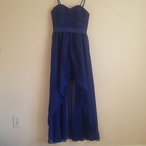 Cobalt Blue, High-Low Gown by Aqua Dresses